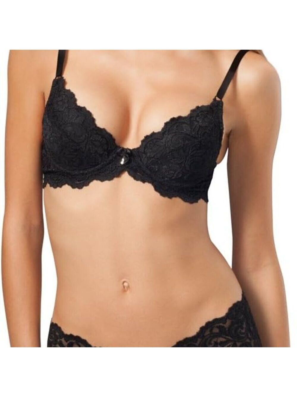 Smart & Sexy Signature Lace Push-up Bra 38C Black Hue Lace 85046